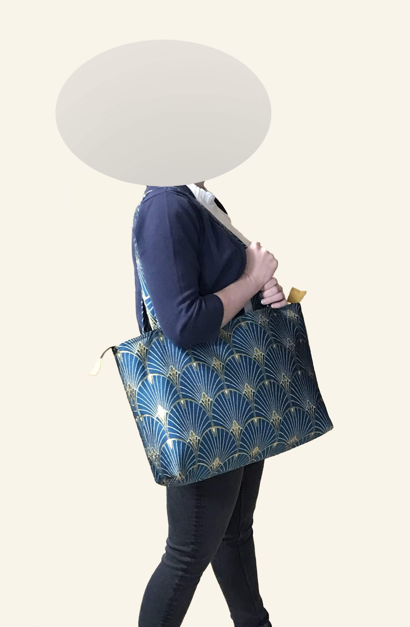 Présentation du sac vert vue de côté