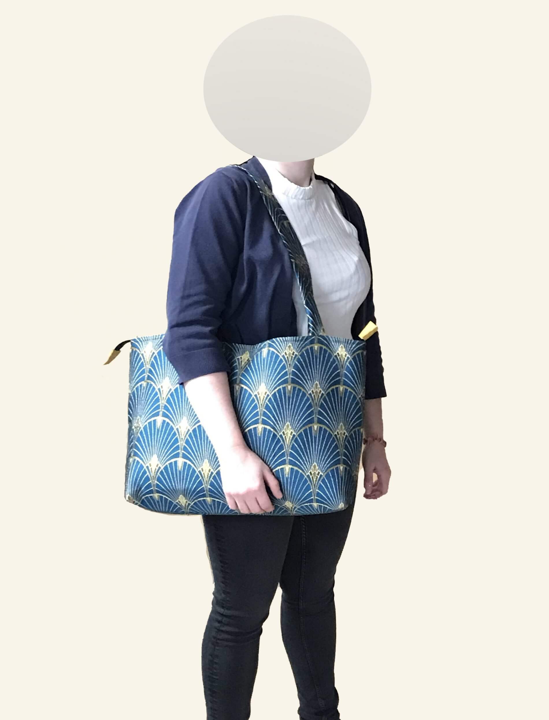 Présentation du sac vert Vue latérale