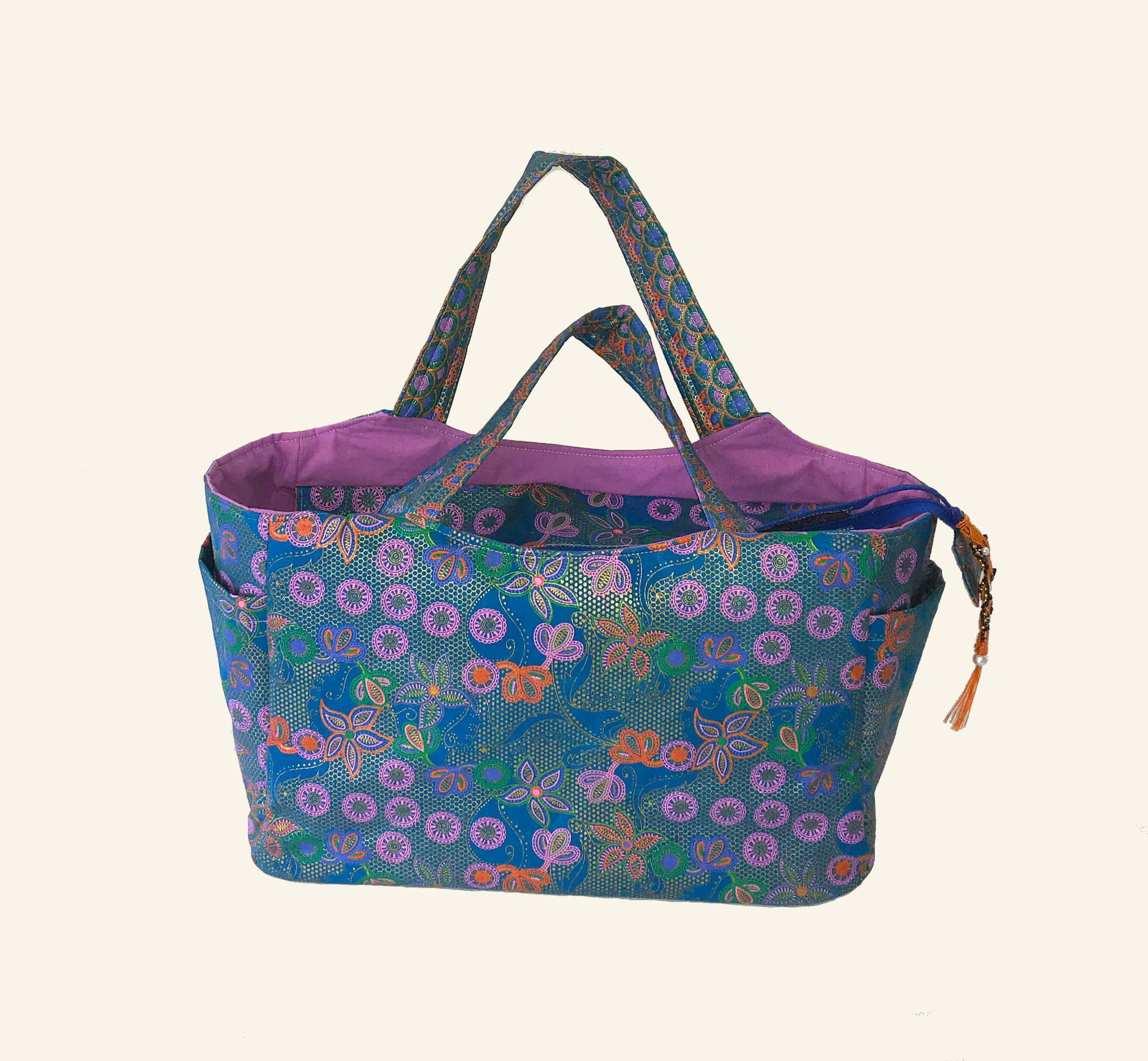on du sac bleu enduit vue générale
