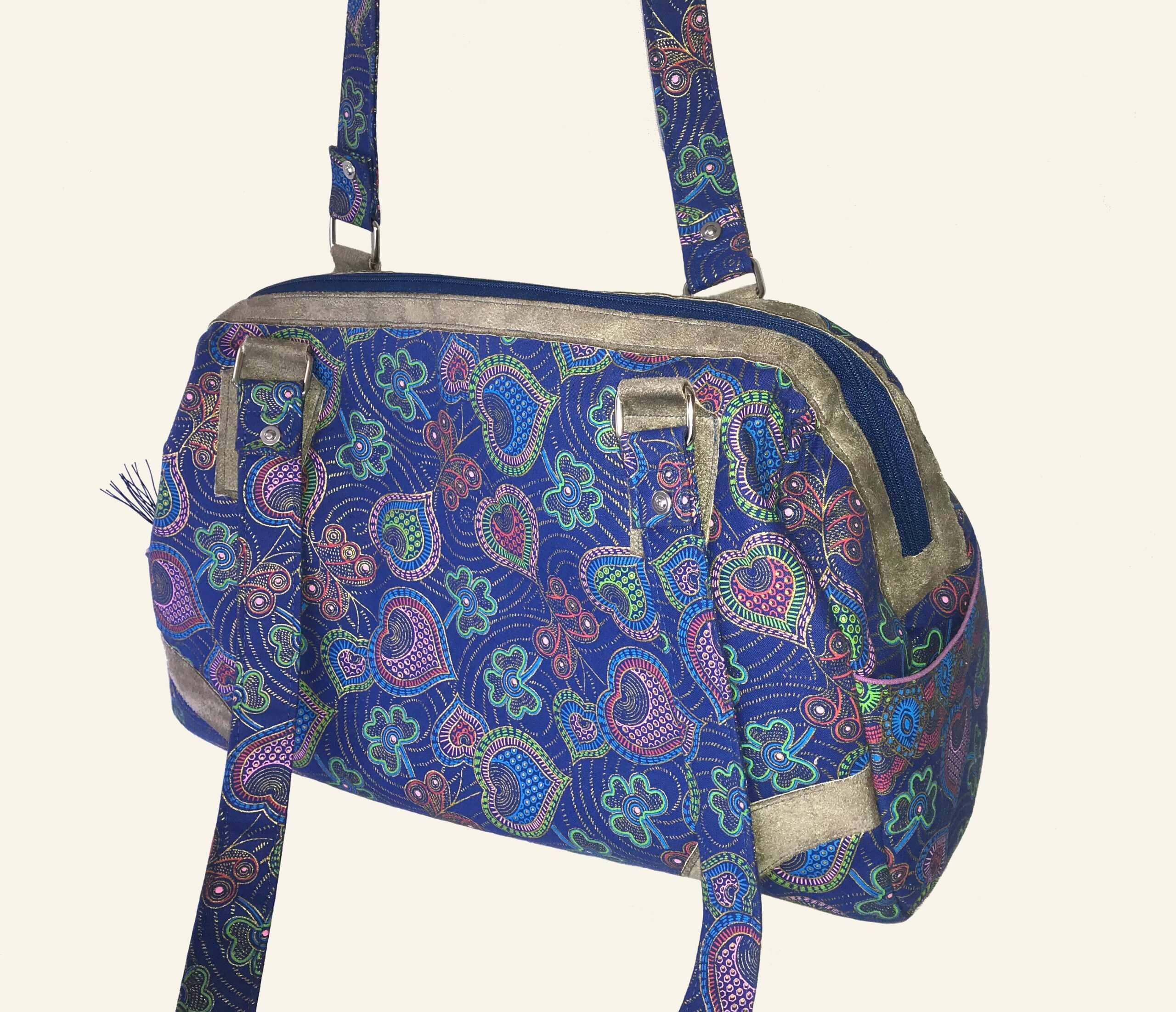 on du sac bleu vue générale de profil