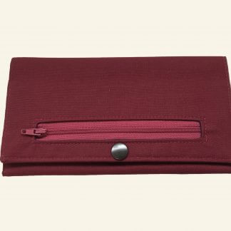 Portefeuille Bordeaux interieur liberty plié