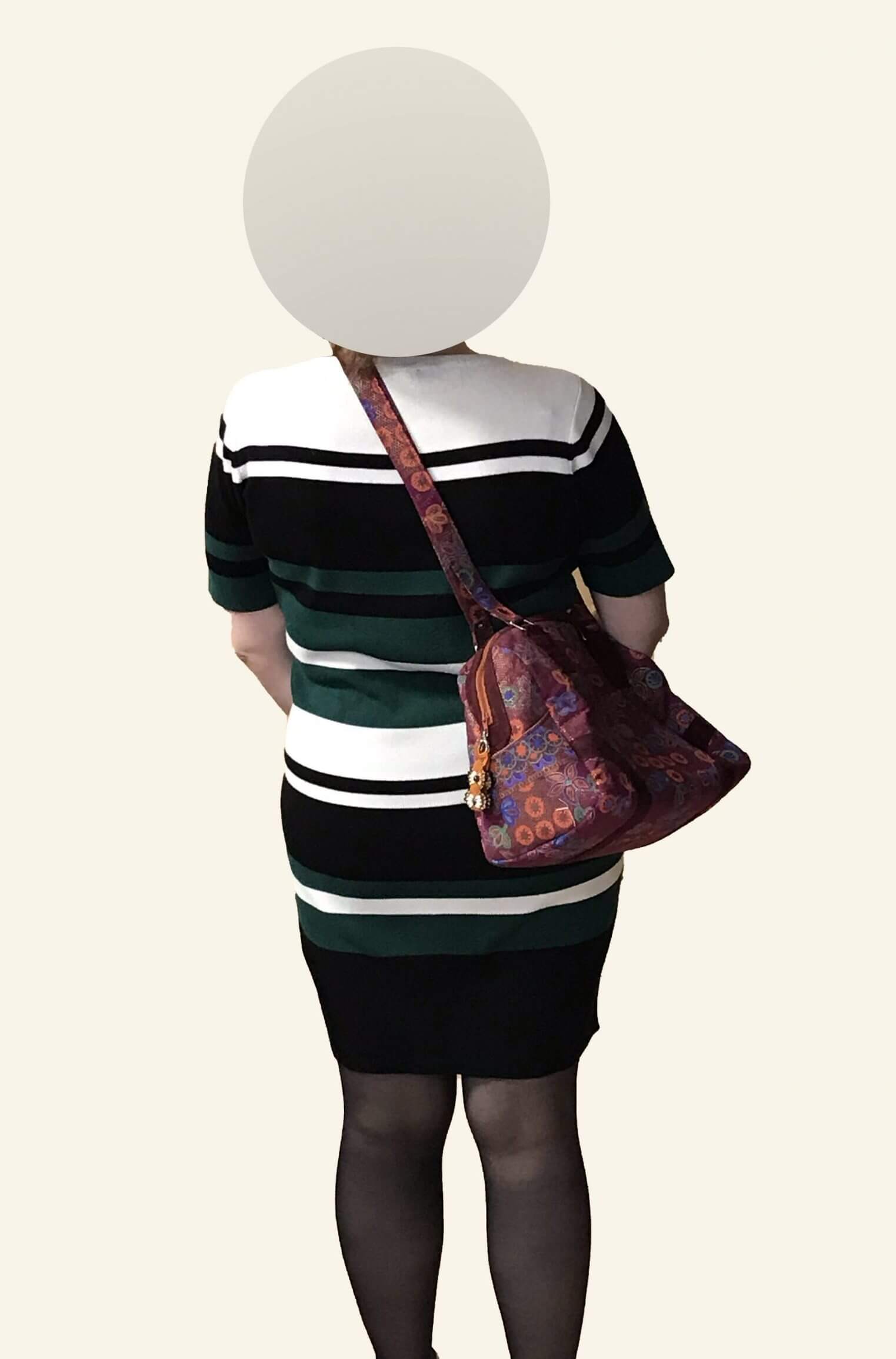 on du sac prune vue arrière