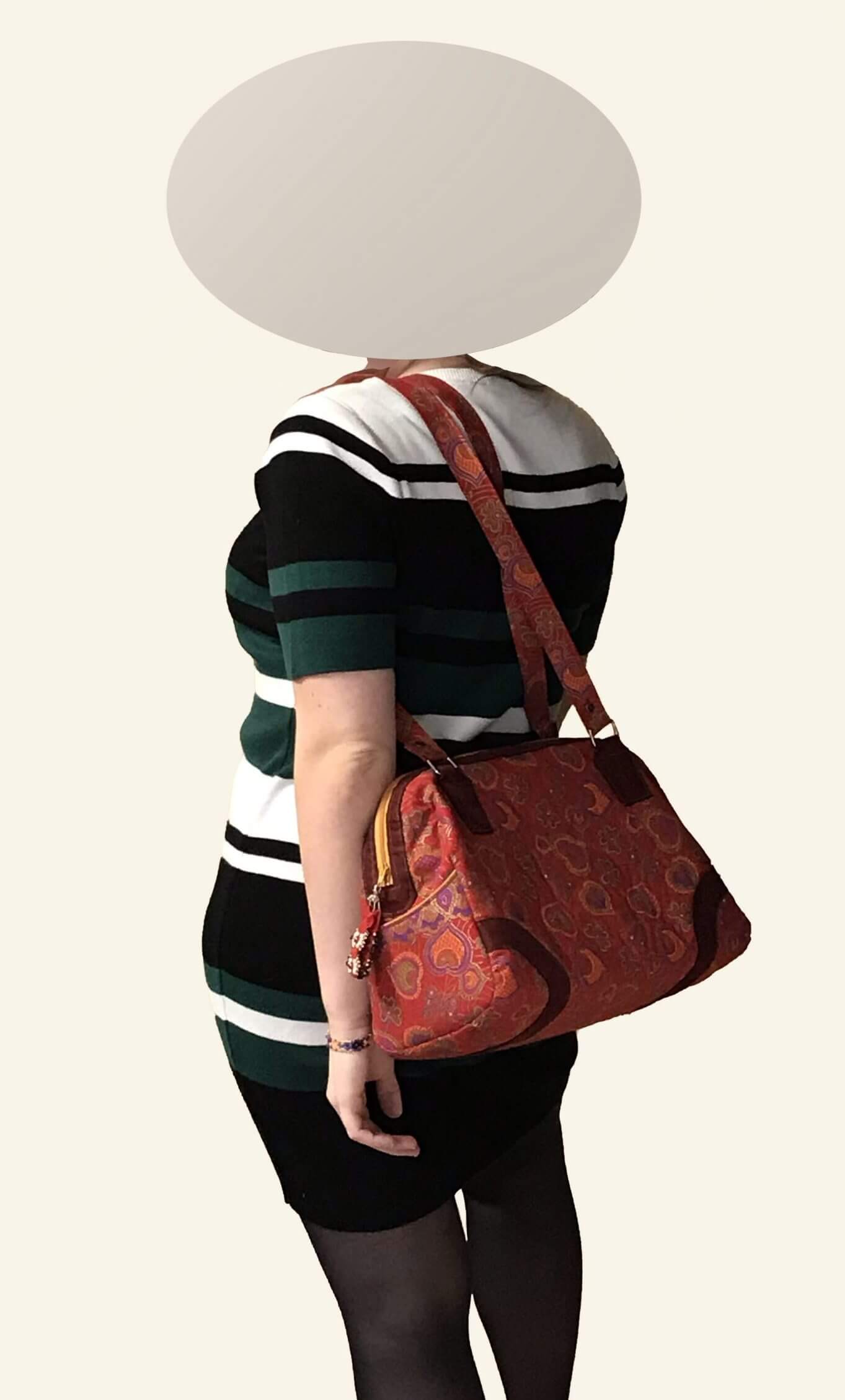 on du sac rouge coeur arrière