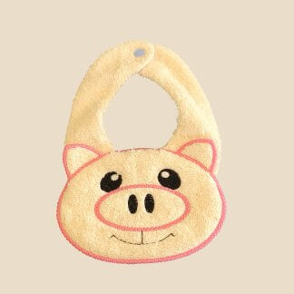 bavoir cochon tissu éponge