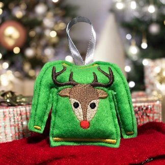 Pull moche feutrine verte